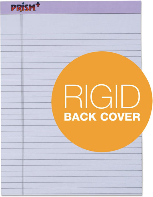 TOPS Prism Writing Pads, 8-1/2" x 11-3/4", Legal Rule, Orchid, 50 Sheets, 12 Pack