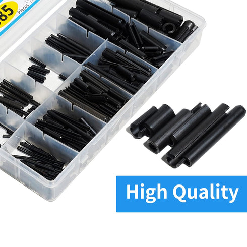 385PCS Roll Pin Set - 26 Sizes Spring Dowel Tension Roll Pins Assortment Kit for Home Improvement and Automotive Repair