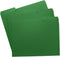 Green File Folders, 1/3-Cut Tabs, Letter Size, 12-Pack, Durable Office Filing Folders for Documents and Papers