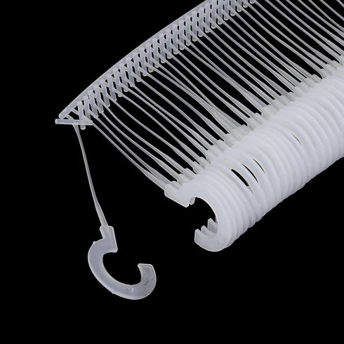 MECCANIXITY J Hook Standard Tagging Fasteners, Plastic Regular Price Tagging Barbs for Garment (Pack of 500 White)