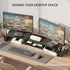 2 OPNICE Desk Organizers and Accessories, Dual Monitor Stand Riser with Drawer and Pen Holders, Desk Shelf Metal