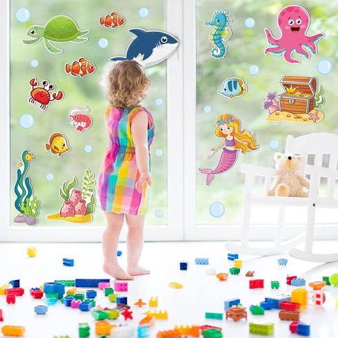Under The Sea Bulletin Board Set, Ocean Creatures Educational Decorations, Sea Animal Cutouts for Classroom Wall Decor