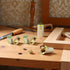 Jinshining 10Pcs M6 100514 Gold Spring Loaded Barrel Nuts, Slotted Barrel Nuts Cross Dowels, Replacement Screws Cross