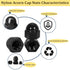 Vifmy Kit,M3 M4 M5 M6 M8 M10 155PCS Sets,Nut Metric Black Nylon Acorn Nuts Assortment UNC Cap Nuts Caps for Bolt,Dome