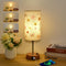 Woderdeng Flower Touch Table Lamp,3-Way Dimmable Bedside Lamps with USB Port and Outlet,Cute