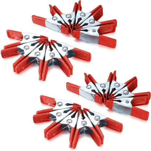 20 Pcs 2" Metal Spring Clamps - Heavy Duty Clips with Rubber Tips for Woodworking and Home Improvement