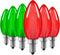 EDISHINE St.Patrick's Day/Easter Decorations C35 Red & Green Dimmable LED Filament Light