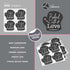 easykart 300 Baked with Love Stickers in Sheets - Dark Grey Color, 2" x 2" Die Cut Design, Recommended for Bakeries