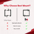 BestMounts - 1 Pack Low Voltage Mounting Brackets 2 Gang for Drywall Outlet Cable Pass Through Wall Plates