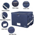 ENGPOW File Box with Lock - Fireproof Document Box with Zipper Lid, Portable Organizer for Hanging Letter/Legal Folder