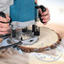 YAIRMIS 6-1/2" (6-1/2" Router Base Plate, Clear Acrylic, Letter-Marked Holes, w/BrassCentering Pin &Brass Nut, Screws
