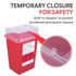 Alcedo Sharps Container for Home Use, 1 Quart (3-Pack), Biohazard Needle and Syringe Disposal, Portable