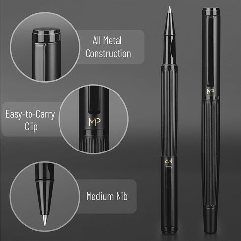 Mr. Pen Luxury Matte Black Barrel Pen, Black Ink, Fancy Gift Pen for Women and Men, Executive Father's Day Gift