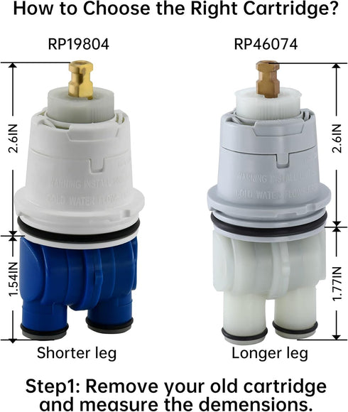 RP19804 Shower Cartridge Replacement for Delta 1300/1400 Series Shower Faucet, Compatible with Delta Monitor Rough-in Valve and Single-Hanlde Trim Kit