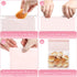 50 6.3'' 5.1'' 10.2'' Packaging(Pink) Funcoo pcs Bakery Bags with Window, x x Bakery Cookie Bags with Tin Tie Tab Lock
