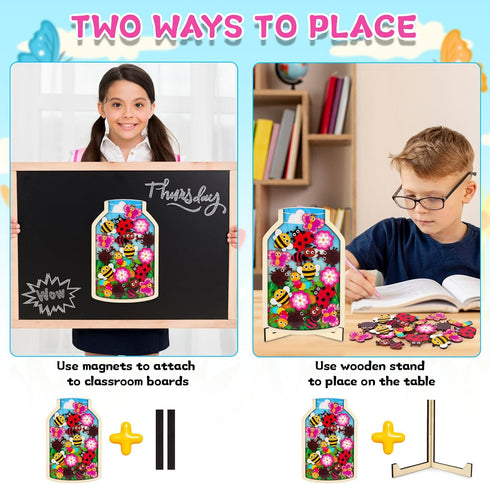 ZeffuLyne 28 Magnetic Reward Jars for Kids, Personalized Classroom Reward Jar with Pcs Insects Incentive System Potty