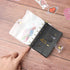 NatSumeBasics A7 Binder Wallet, Clear Mini A7 Budget Binder with Gold Ring, Cash Envelopes, Loose Leaf Folders
