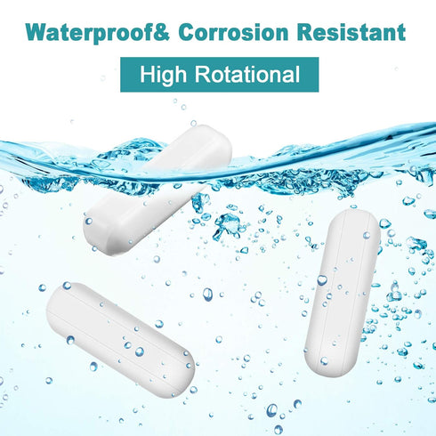 PTFE Magnetic Stirrer Mixer Stir Bar, White Color, 46 Pieces, 35mm Laboratory Stir Plate Magnet Stick