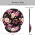 WAVEYU Mouse Pad with Wrist Support, Cute Designed Non-Slip Rubber Base Mousepad for Laptop, Black Flower