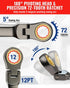 8-piece Set, 5/16-3/4 72-Teeth, WORKPRO Flex-Head Ratcheting Combination Wrench SAE in, CR-V Constructed, Nickel