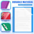 Teling 48 Pcs Clear Front Report Covers with Prongs, Plastic Presentation Folders for School, Multicolor