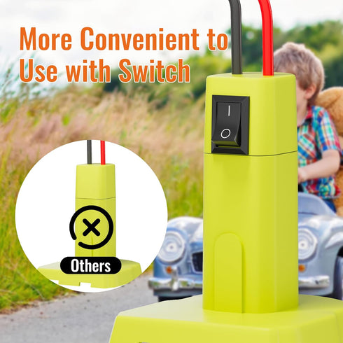 Power Wheel Battery Adapter for Ryobi, Battery Converter Kit with 12 AWG Wire, Fuses, and Connectors