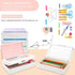 SFLHHDM Pencil Box for Office Supplies Storage Organizer, Double Layer Large Capacity Pencil Boxes, Plastic Crayon Box
