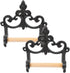 Lurrose Vintage Rustic Wall-Mounted Toilet Paper Holder with Shelf, Cast Iron Farmhouse