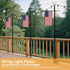 ShineU 2 Pack 10 String Light Poles - Ft Patio Heavy Metal Lighting Posts, Adjustable Outdoor Stand with Fork