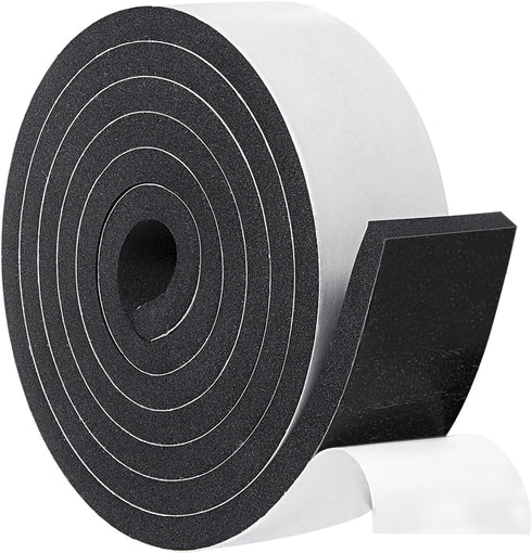 Yotache Foam Weather Stripping Adhesive, 2" x 3/8", Neoprene Window Foam Tape, 6.5 Feet Long