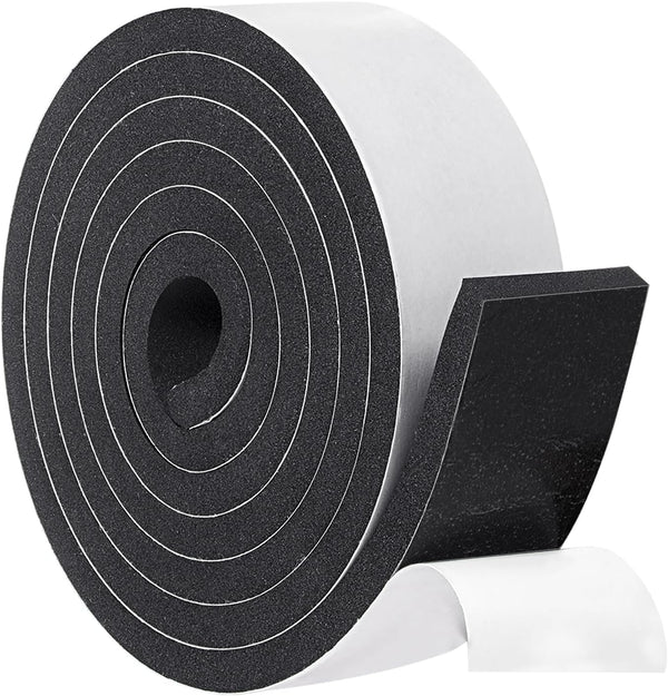 Yotache Foam Weather Stripping Adhesive, 2" x 3/8", Neoprene Window Foam Tape, 6.5 Feet Long