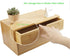 Bamboo Desk Organizer with Drawers, Countertop Makeup Storage Box with 2 Drawers for Home Office