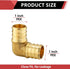 10-Pack EFIELD Pex Fittings, 1 Inch Elbow Brass Barb Crimp Fittings for Pex Tubing (PEX1807062)