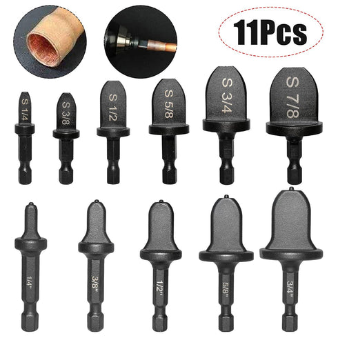 Copper Swaging Tool HVAC Drill, 11 Pcs Manual Pipe Expander Tool with 1/4'' 3/8'' 1/2'' 5/8'' 3/4'' 7/8'' Bits