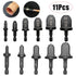 Copper Swaging Tool HVAC Drill, 11 Pcs Manual Pipe Expander Tool with 1/4'' 3/8'' 1/2'' 5/8'' 3/4'' 7/8'' Bits