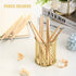 Gold Desk Pen Holder, Metal Makeup Brushes Cup for Preppy Room Decor, Aesthetic Gift Accessories Organizer