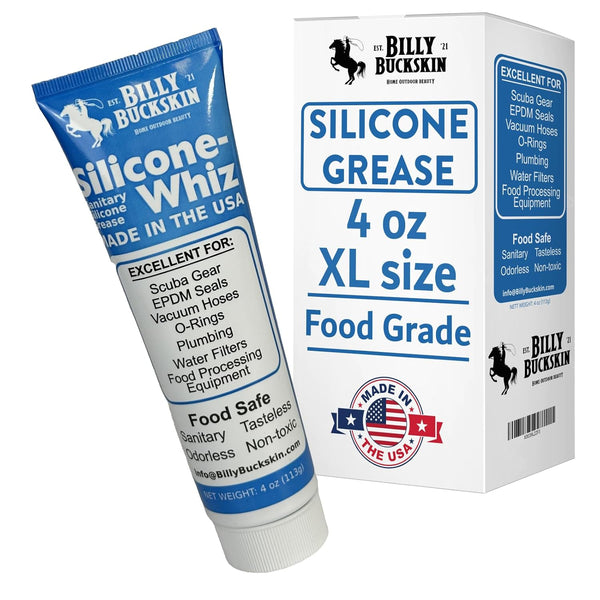 4 Oz. XL Tube Silicone-Whiz Grease, Food Grade Lubricant for O-Rings, Gasket, Mixer, Extends Life of Kitchen Equipment