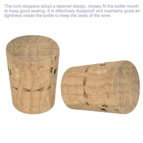 MECCANIXITY Tapered Cork, 20.6x15.9x25.4mm Natural Wooden Leakproof Cork Stoppers for Laboratory