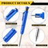 Sabary 10 Pcs Solid Carpenter Pencils with 60 Pcs 2.8mm Refills, Long Nosed Mechanical Pencil Marker for Woodworking