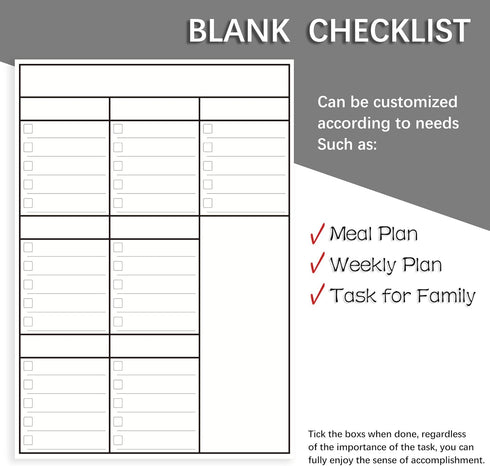 LUCYCAZ Magnetic Dry Erase To Do List Board for Fridge - Vertical Weekly Planning Board with 8 Markers, 12''x17'' (A3)