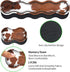 Large Mouse Pad with Gel Wrist Rest + Memory Foam Keyboard Wrist Rest Support Set, XXL Brown Cowhide Desk Mat