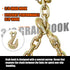 TKK G80 Transport Binder Chain, 3/8 Inch x 8 Foot Heavy Duty Chain for Transporting and Towing Equipment