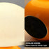 3-Way Dimmable Dimmable Orange Mushroom Lamp - Plug Powered Small Desk Table Lamp with Ambient, Night Light