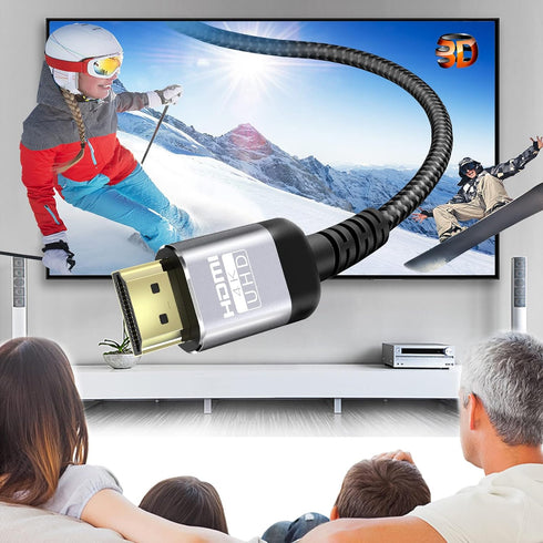 4K 40 18Gbps 2.0 4K@60Hz 3D HDCP2.2 PS4/PS5 (12m) Soonsoonic HDMI Cable Feet | Ultra High Speed HDMI Cable HDR ARC