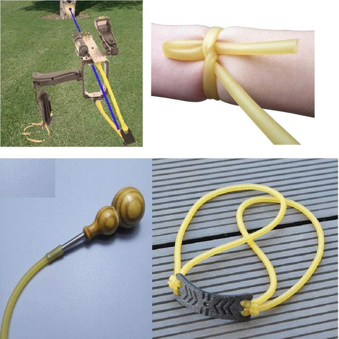 Natural Latex Rubber Tubing for Speargun Band Slingshot, 10ft/33ft, 0.2" OD 0.12" ID