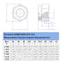 EASTLO 10# 24 304 18-8 50 Pack Nylon Insert Hex Lock Nuts Stainless Locknuts, Hex Drive, Bright Finish, Stainless Steel