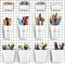 Jinei 12 Pcs Pegboard Bins - Pegboard Cups with Hooks and Loops Peg Assortment Organizer Accessories Various Tool