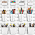 Jinei 12 Pcs Pegboard Bins - Pegboard Cups with Hooks and Loops Peg Assortment Organizer Accessories Various Tool