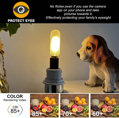 T6 Bulbs 4W E12 Bulbs 3000k Dimmable Bulbs 40 Bulb 6Pack. Frosted Led Light Soft White Candelabra Incandescent Watt