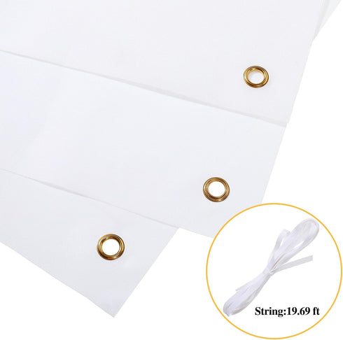 Zonon Large Blank Banners and Signs Polyester Oxford Cloth Sublimation Banner for Indoor Outdoor DIY Signs (White, 2 x